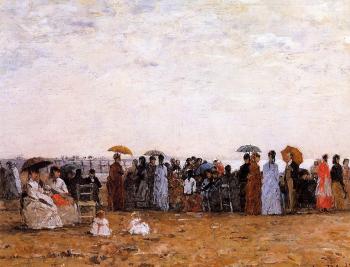 尤金 佈丹 Trouville, Beach Scene 尤金 佈丹 Trouville, Beach Scene